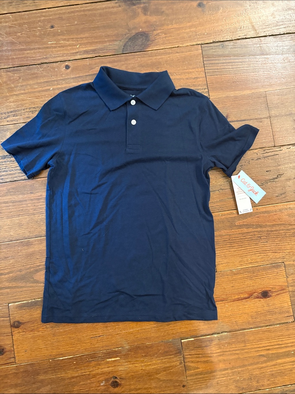 Cat & Jack School Uniform Navy Blue Boys Polo Shirt